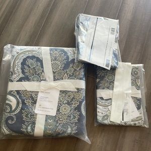 Pottery Barn Jordana Paisley Duvet w/Pillowcases